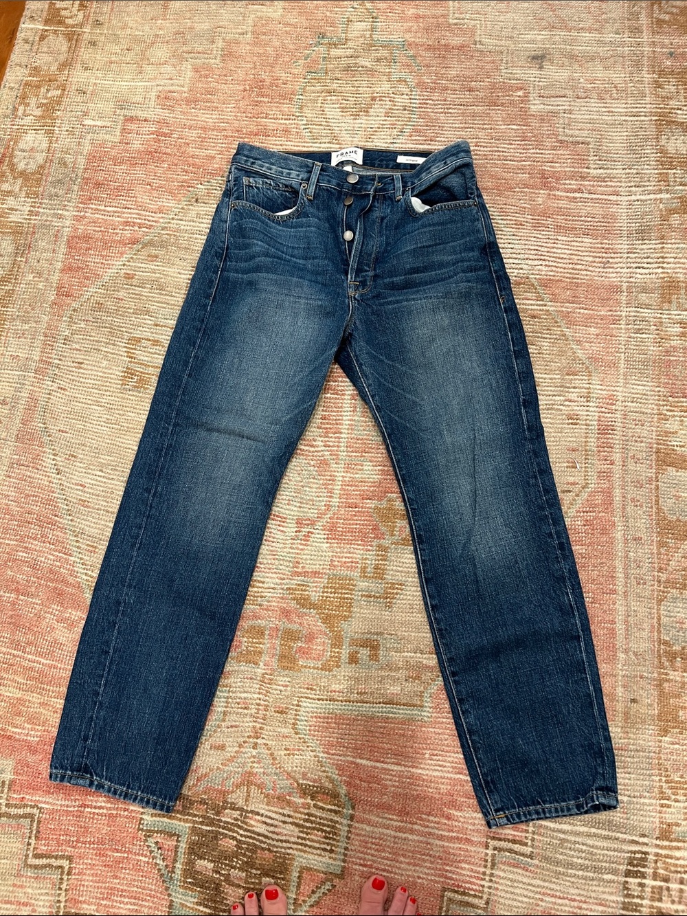 Frame Denim Women's Dark Indigo Straight-Leg Jeans